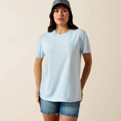 Ariat Women's Laguna Logo Short Sleeved Shirt Nantucket Breeze
