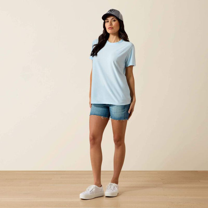 Ariat Women's Laguna Logo Short Sleeved Shirt Nantucket Breeze
