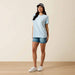 Ariat Women's Laguna Logo Short Sleeved Shirt Nantucket Breeze