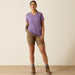 Ariat Rebar Cotton Strong Standard V-Neck T-Shirt Mulled Grape & Heather