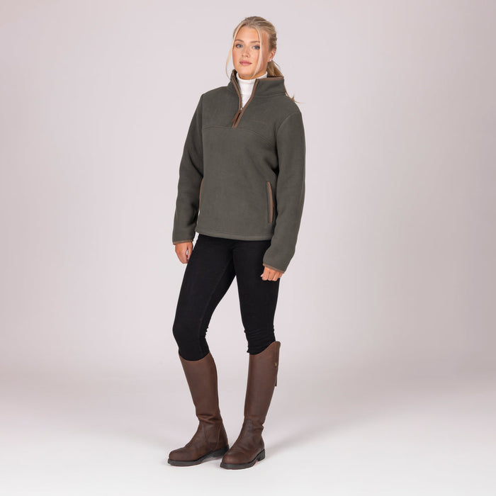 Aubrion Equestrian Half Zip Fleece Green