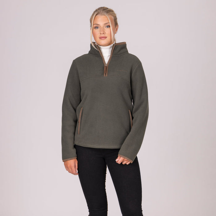 Aubrion Equestrian Half Zip Fleece Green