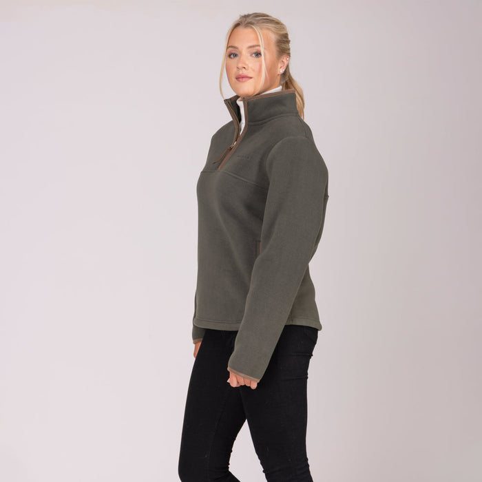 Aubrion Equestrian Half Zip Fleece Green
