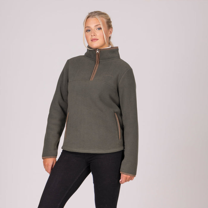 Aubrion Equestrian Half Zip Fleece Green