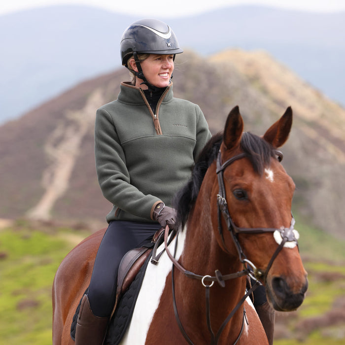 Aubrion Equestrian Half Zip Fleece Green