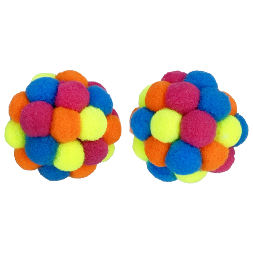 Tabby Patch Pom Pom Balls Cat Toy
