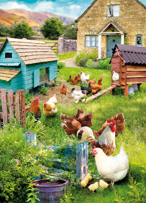 Country Cards Hens And Chickens Card