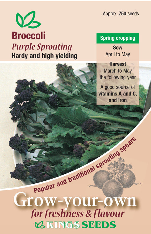 Kings Seeds Broccoli Purple Sprouting Seeds