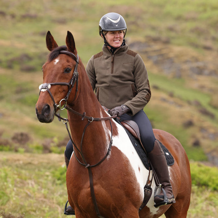 Aubrion Heritage 1/4 Zip Fleece Dark Olive Unisex