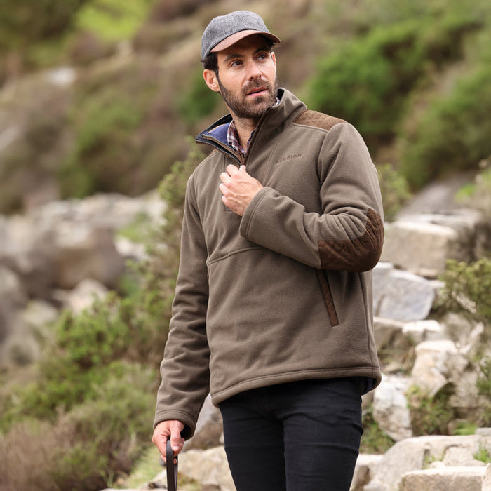 Aubrion Heritage 1/4 Zip Fleece Dark Olive Unisex