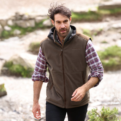 Heritage Fleece Gilet Dark Olive
