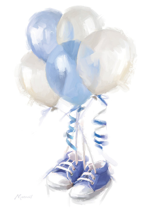 Country Cards  New Baby Blue Booties Card