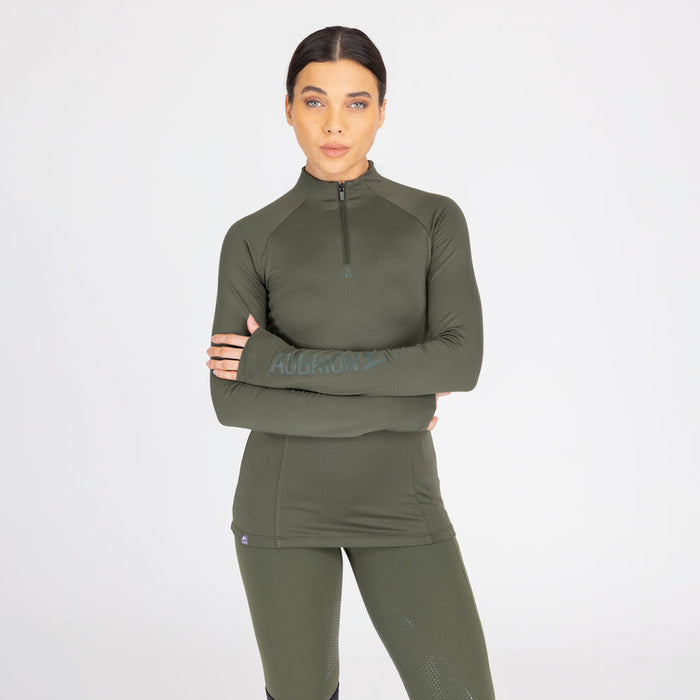 Aubrion Equestrian React Winter Base Layer Khaki