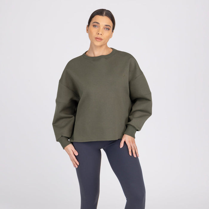 Aubrion Equestrian React Sweatshirt Khaki