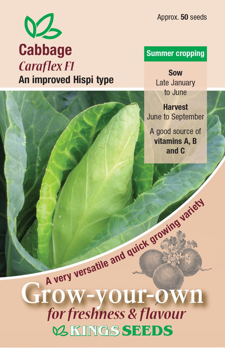 Kings Seeds Cabbage Caraflex F1 Seeds