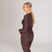 Aubrion Equestrian Ribbed Long Sleeve Top Espresso