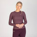 Aubrion Equestrian Ribbed Long Sleeve Top Thistle