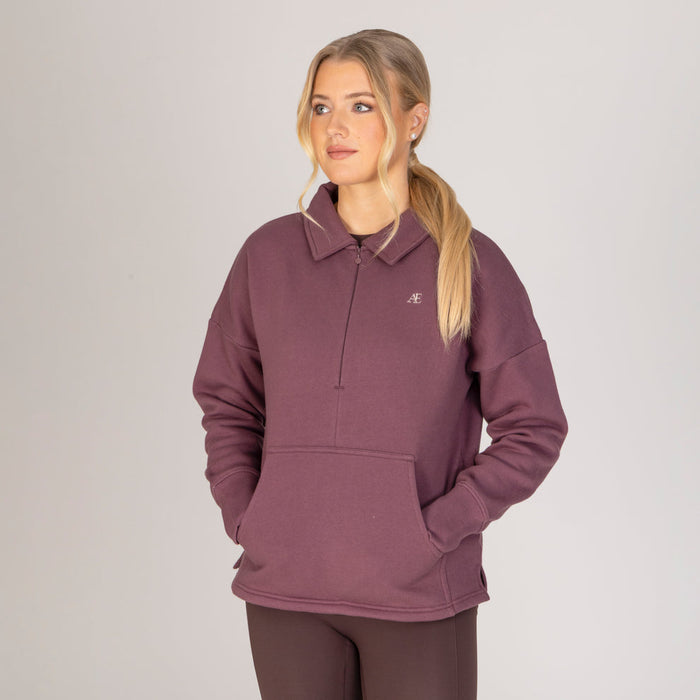 Aubrion Equestrian Quarter Zip Sweater Thistle