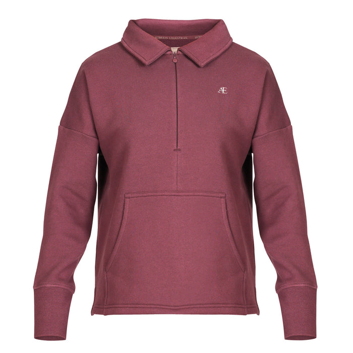 Aubrion Equestrian Quarter Zip Sweater Thistle