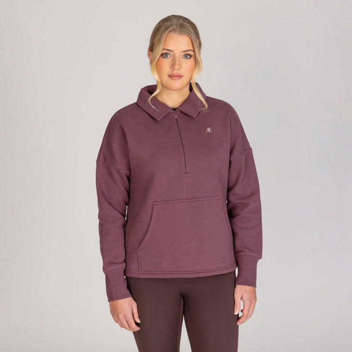Aubrion Equestrian Quarter Zip Sweater Thistle