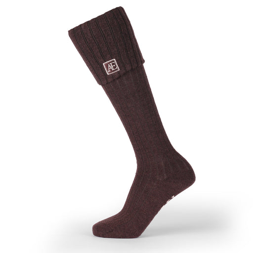 Aubrion Equestrian Knit Boot Socks Espresso
