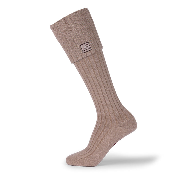 Aubrion Equestrian Knit Boot Socks Oat