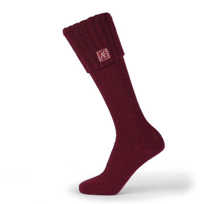  Aubrion Equestrian Knit Boot Socks Port
