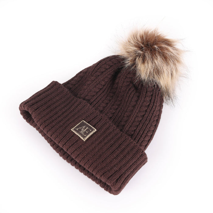 Aubrion Equestrian Knit Hat Espresso