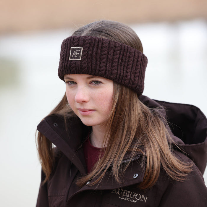 Aubrion Equestrian Knit Headband Espresso