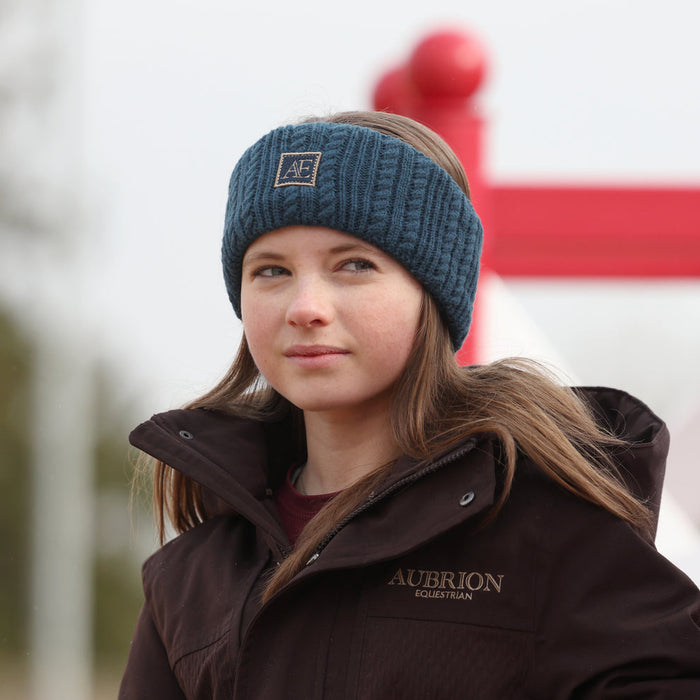 Aubrion Equestrian Knit Headband Estate Blue