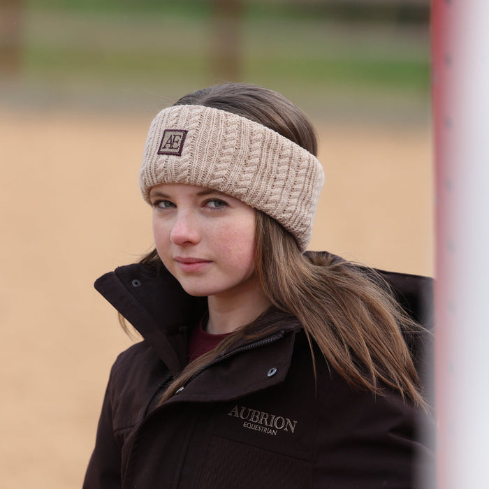 Aubrion Equestrian Knit Headband Oat