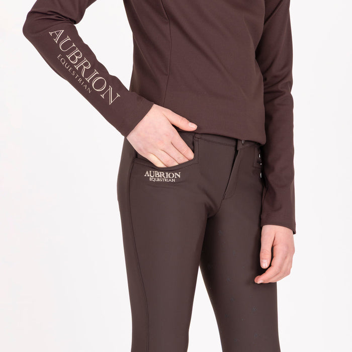 Aubrion Equestrian Young Rider Breeches Espresso