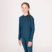 Aubrion Equestrian Ribbed Young Rider Long Sleeved Top Estate Blue
