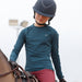 Aubrion Equestrian Ribbed Young Rider Long Sleeved Top Estate Blue
