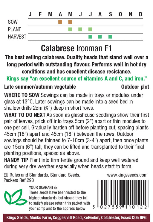 Kings Seeds Calabrese Ironman F1 RHS AGM Seeds