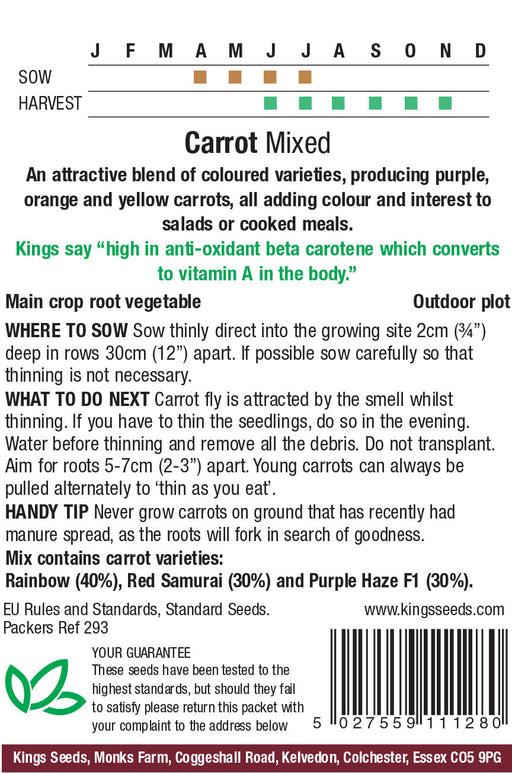 Kings Seeds Carrot Mixed Seeds