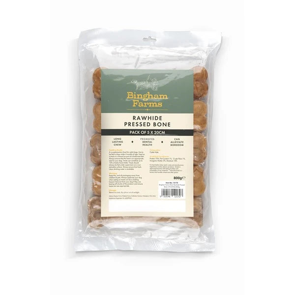 Rawhide Pressed Bone 20cm 5pk