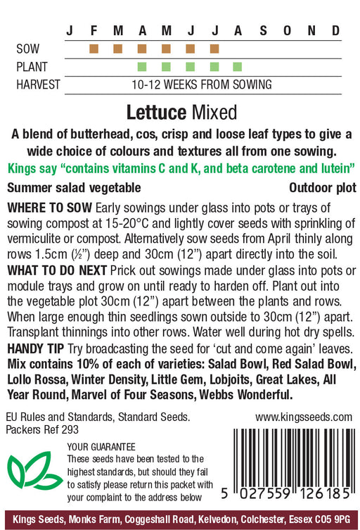 Kings Seeds Lettuce Mixed Seeds