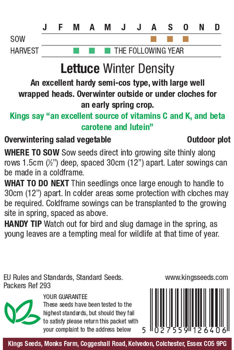 Kings Seeds Lettuce Winter Density Seeds