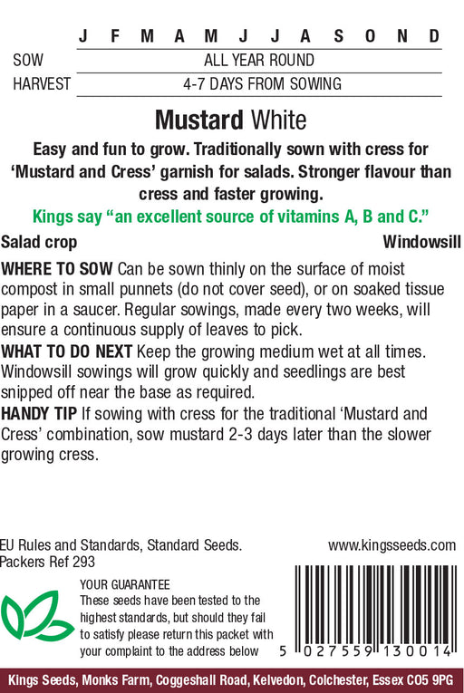 Kings Seeds Mustard White Seeds