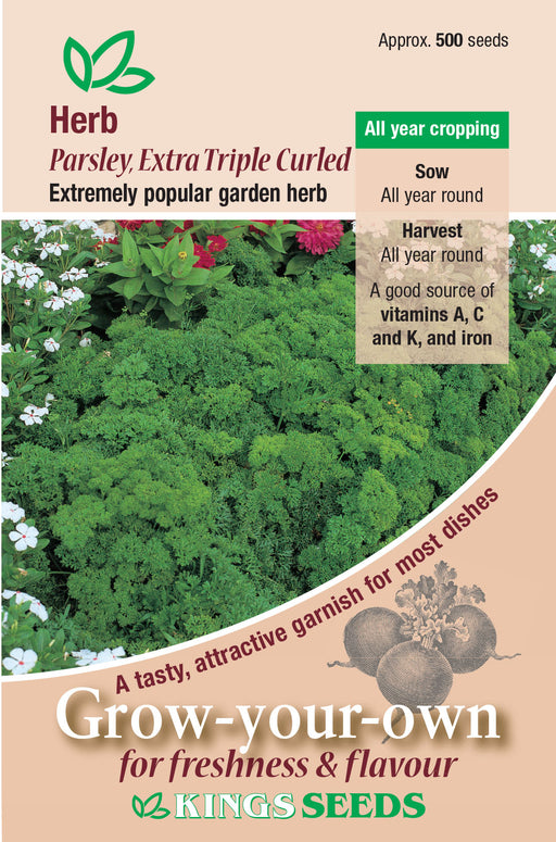 Kings Seeds Herb Parsley Extra Triple Curl Seeds