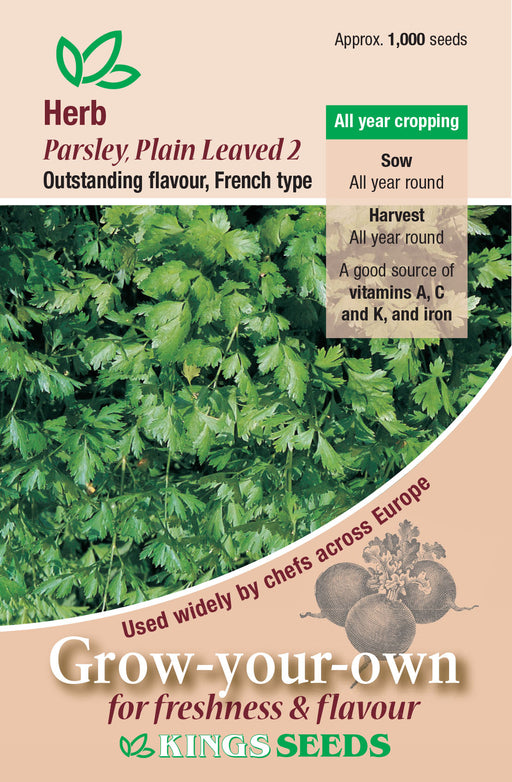 Kings Seeds Herb Parsley Plain Leave French Seeds