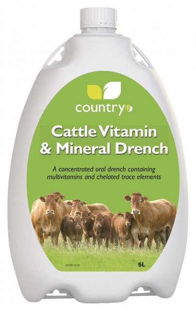 Country Cattle Vit & Min Drench 5ltr