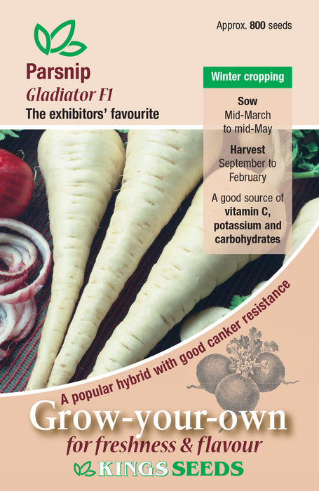 Kings Seeds Parsnip Gladiator Seeds