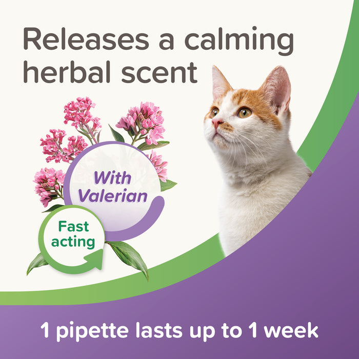 Beaphar StressLess Herbal Calming Spot-On for Cats, 3 pipettes