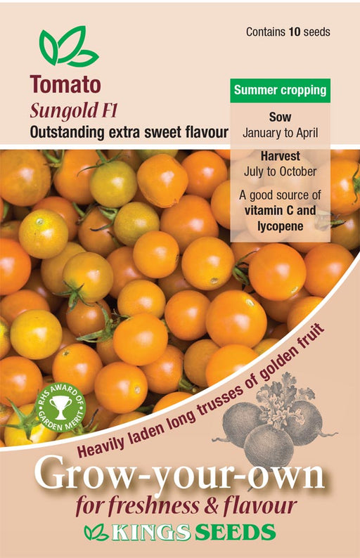 Kings Seeds Tomato Sungold F1 Seeds