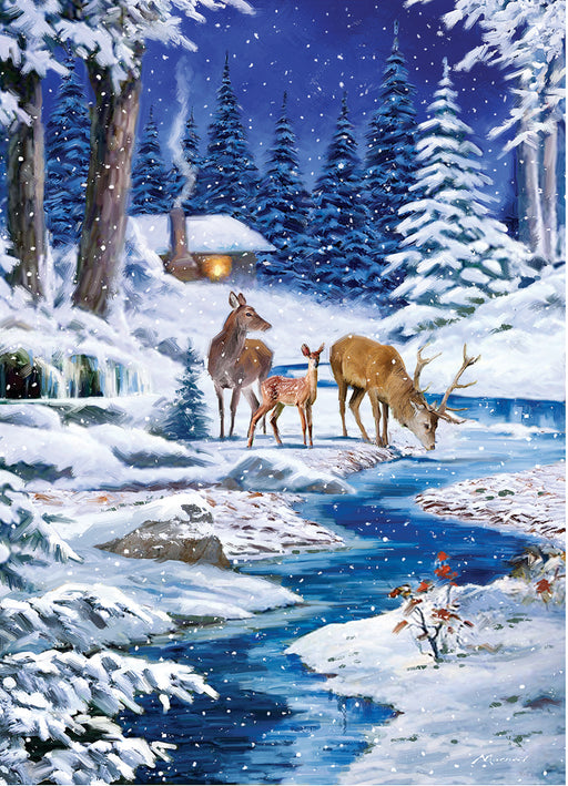 Country Cards Forest Deer Christmas Card