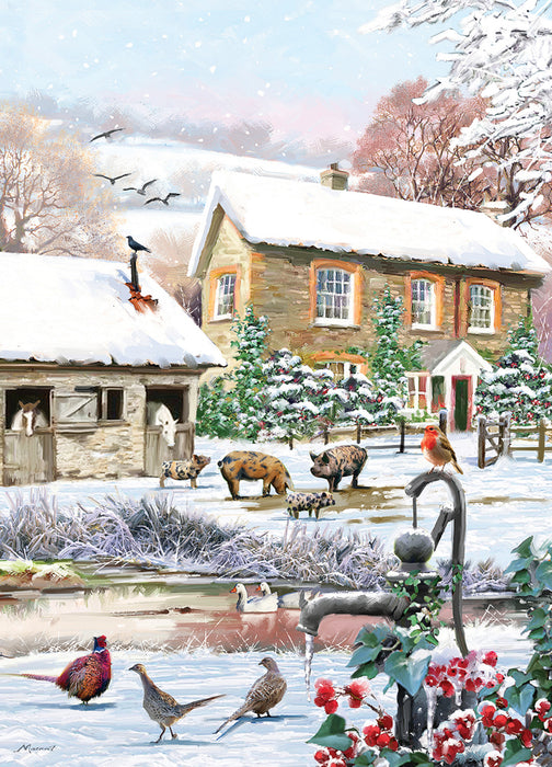 Country Cards Farmyard Christmas Card