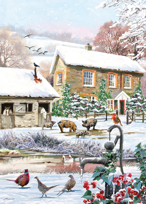 Country Cards Farmyard Christmas Card