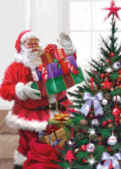 Country Cards Santa Gifts Christmas Card